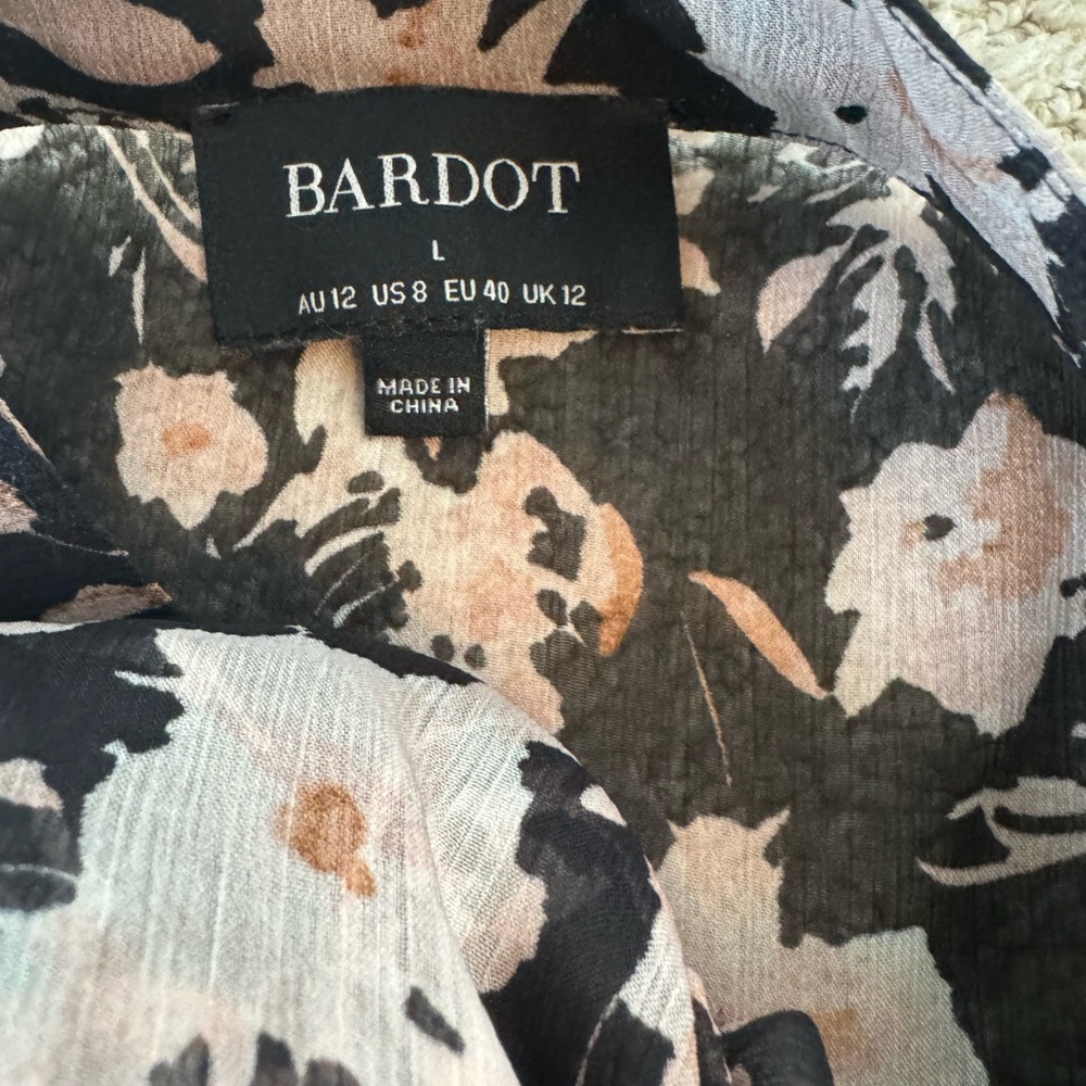 Bardot Black and Pink Floral Blouse - Picture 3 of 4
